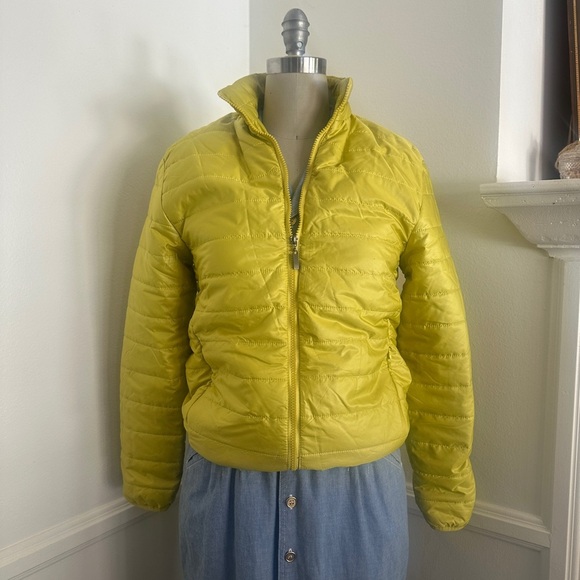 Jackets & Blazers - Women's Yellow Quilted puffer Jacket